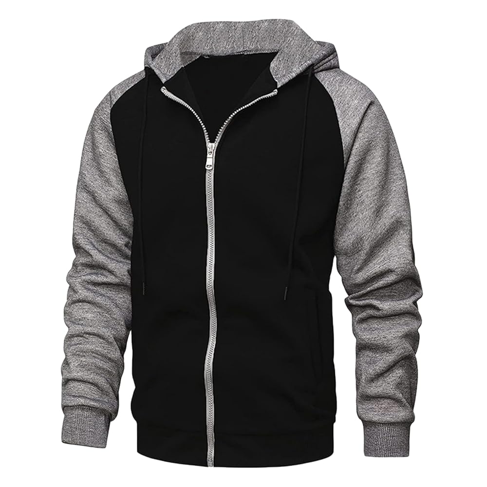 Mens Full Zip Hooded Sweatshirt Zip-up Hoodie Sweatshirts